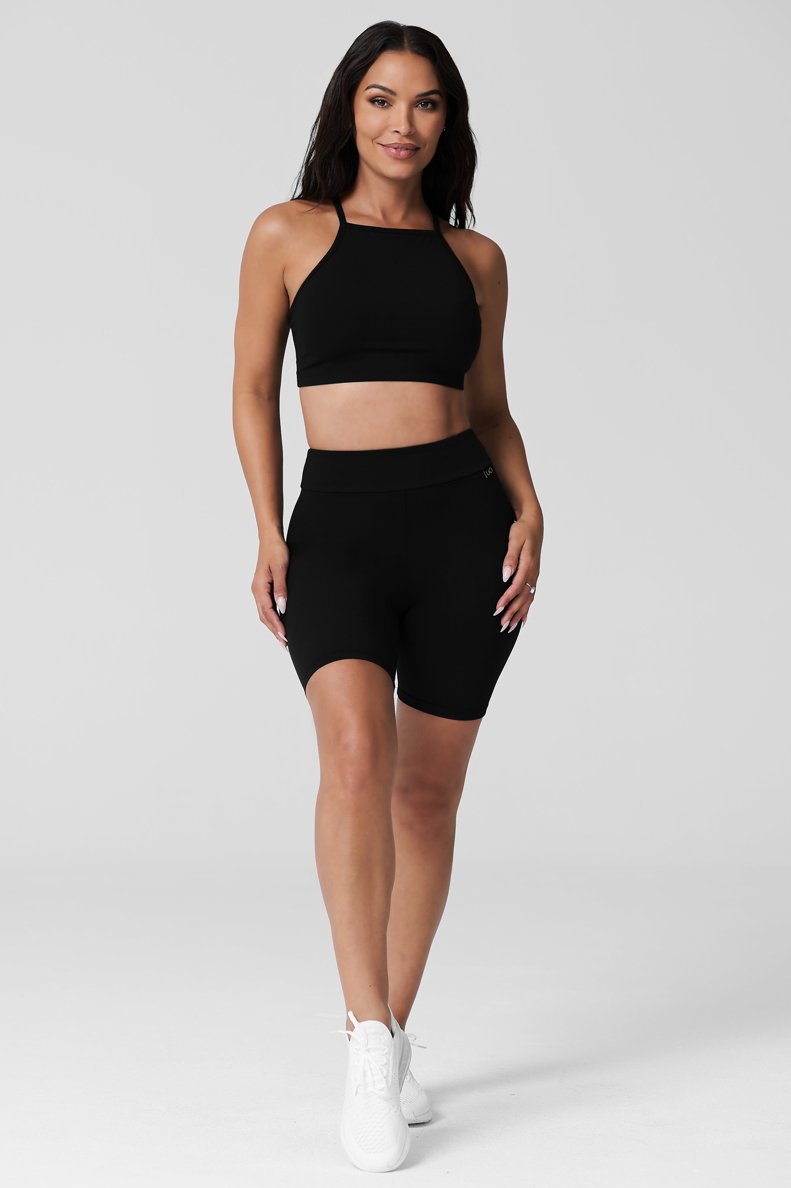 Black Criss Cross Crop Top