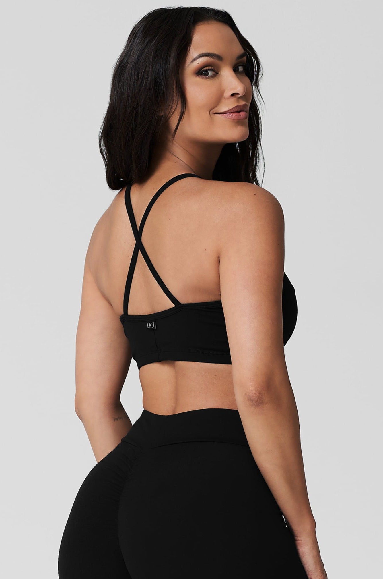 Black Criss Cross Crop Top