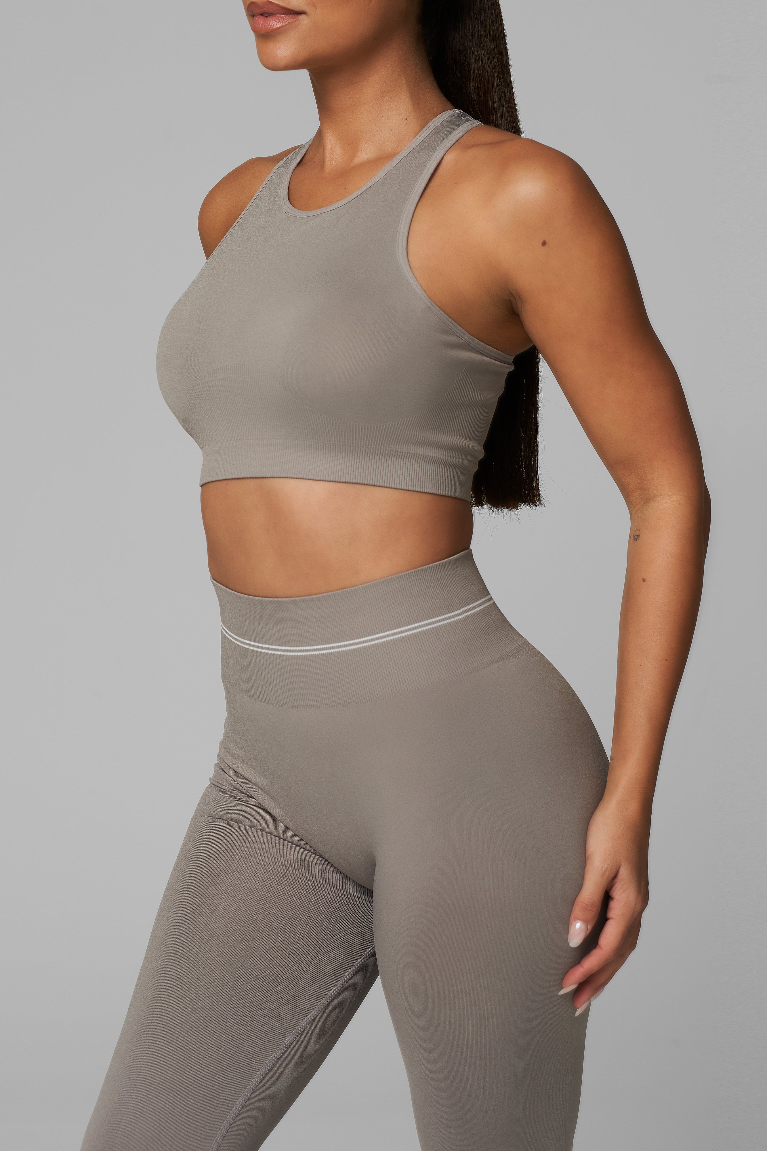 Stone True Form Seamless High Neck Bra