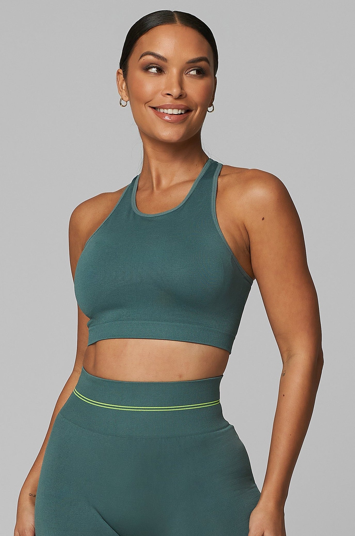 Pine True Form Seamless High Neck Bra