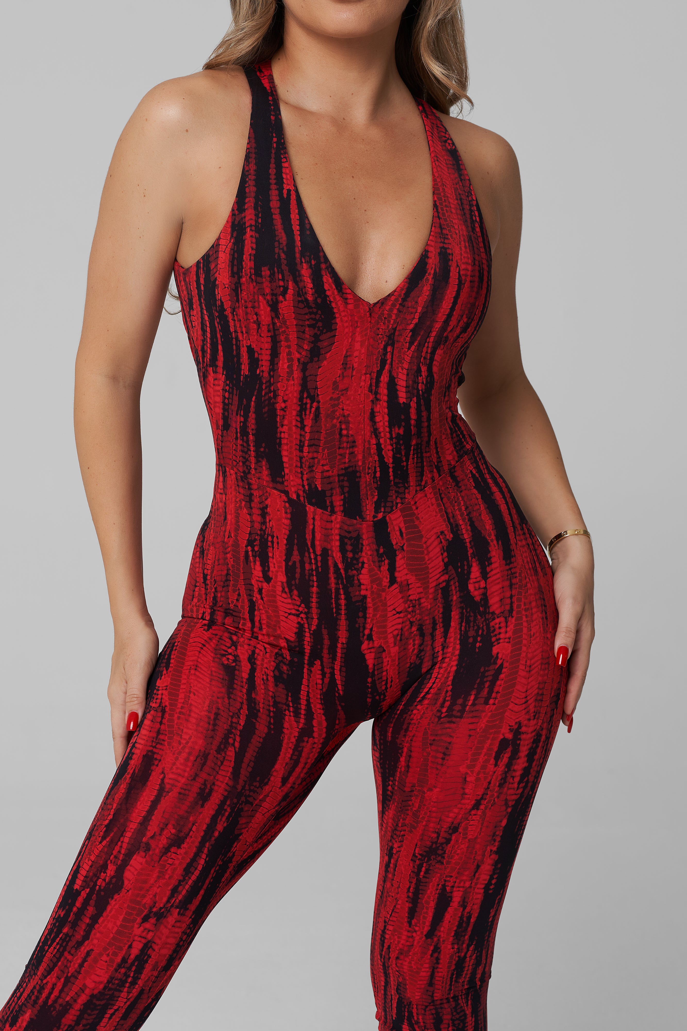 Ignite Open Back Scrunch Legging Jumpsuit