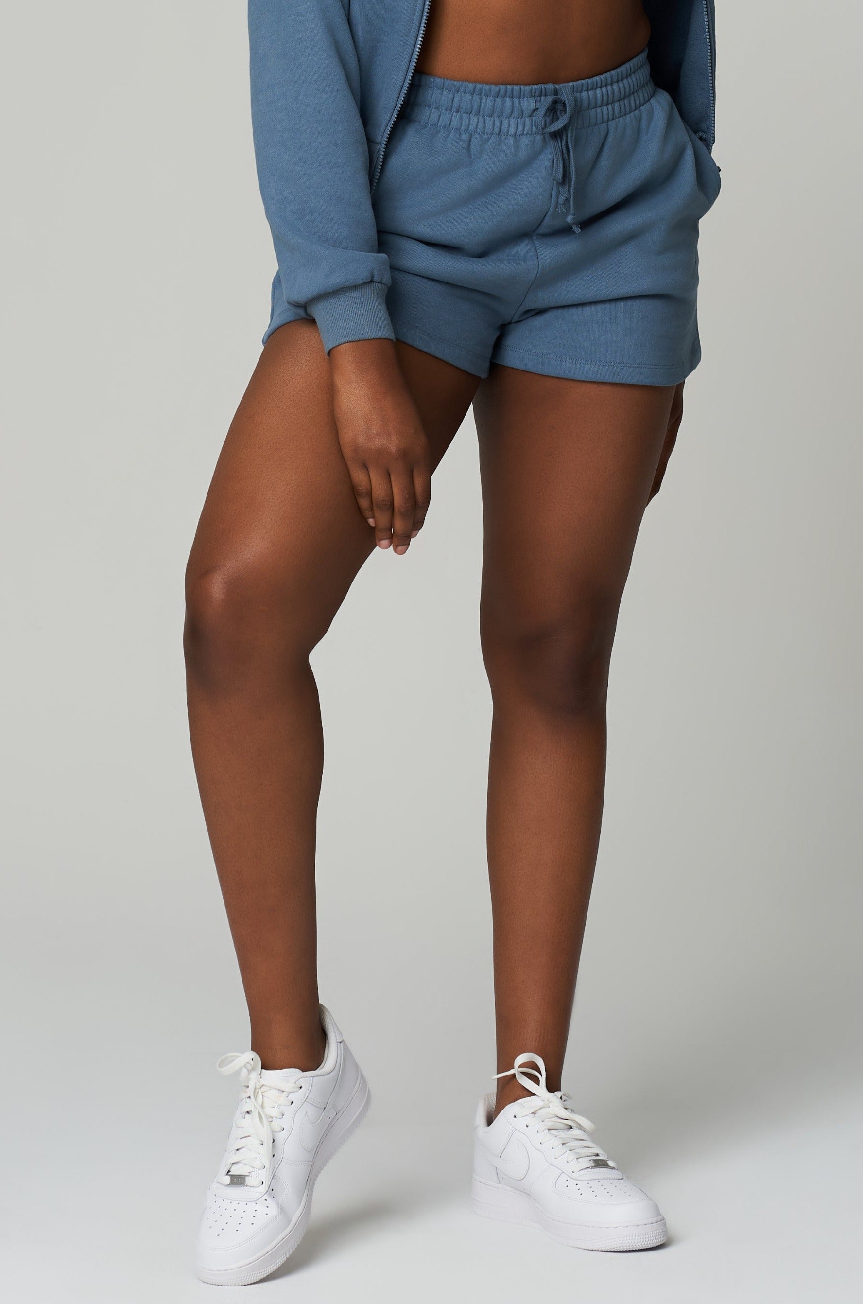 Dusty Blue Heavy Cotton Sweat Short