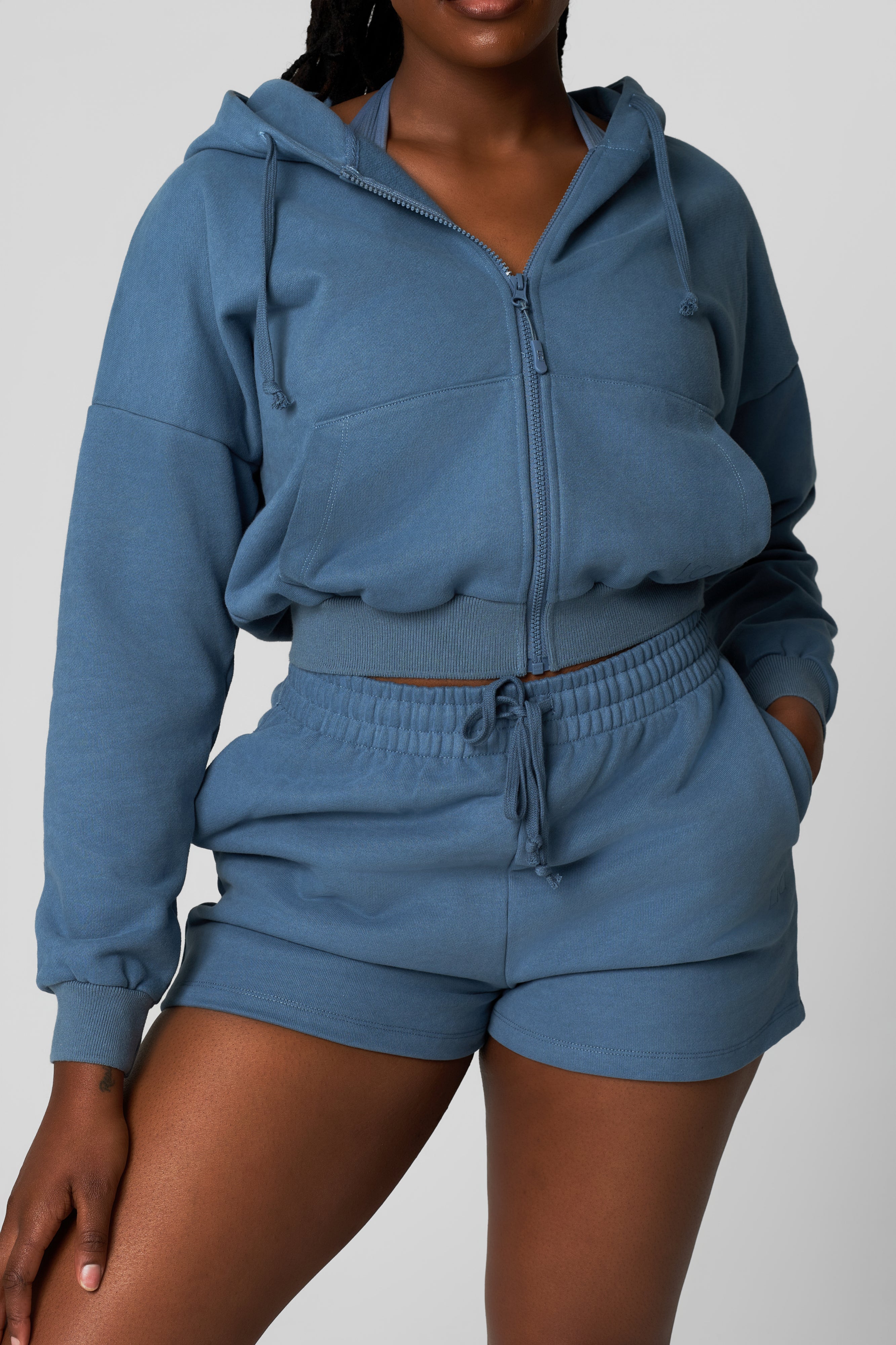 Dusty Blue Heavy Cotton Sweat Short