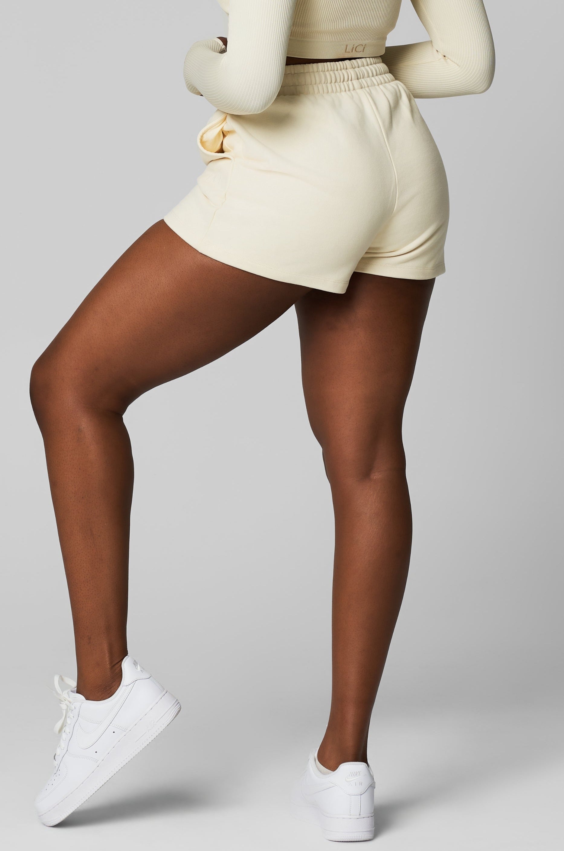 Cream Heavy Cotton Sweat Short