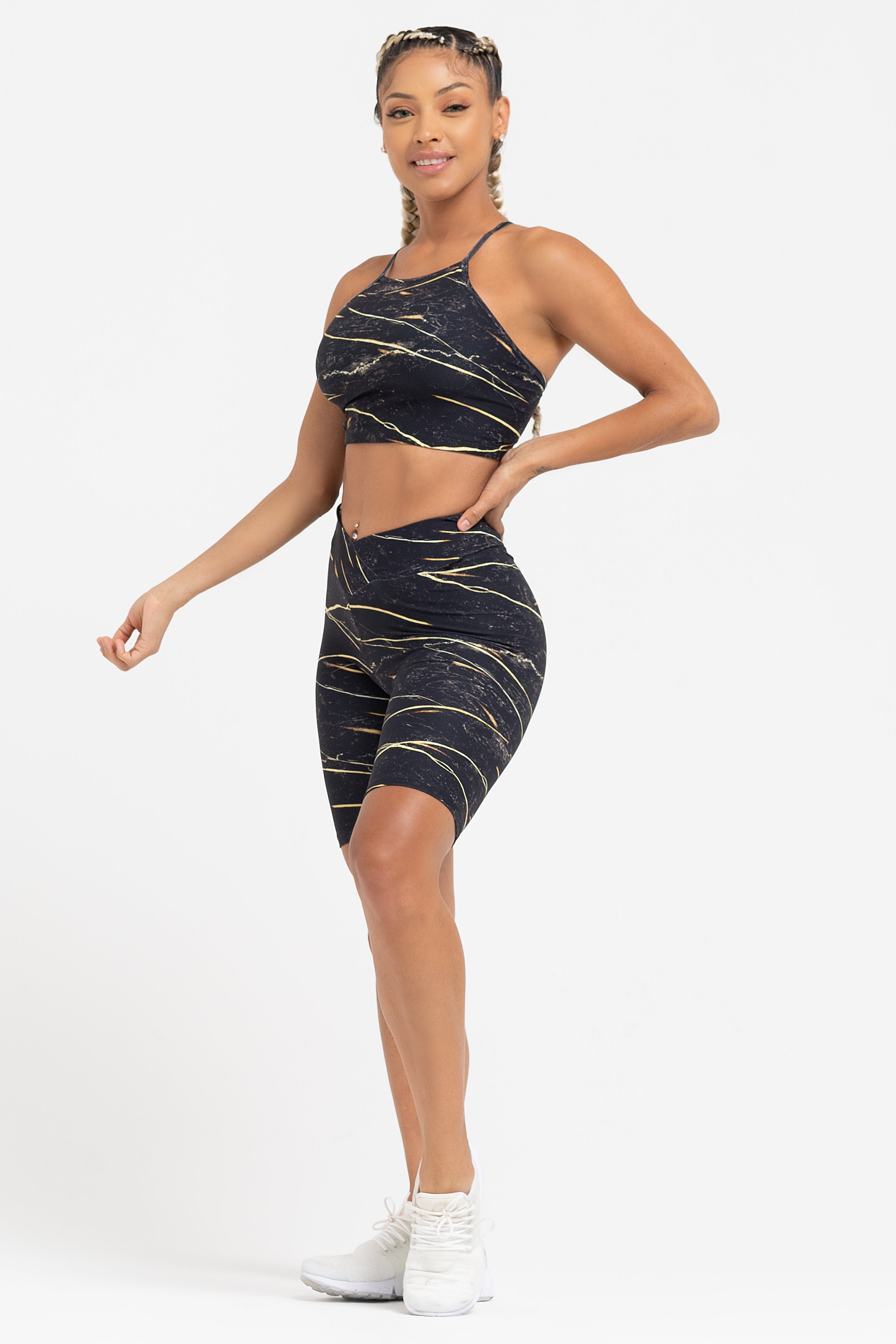 Tiger's Eye Criss Cross Crop Top