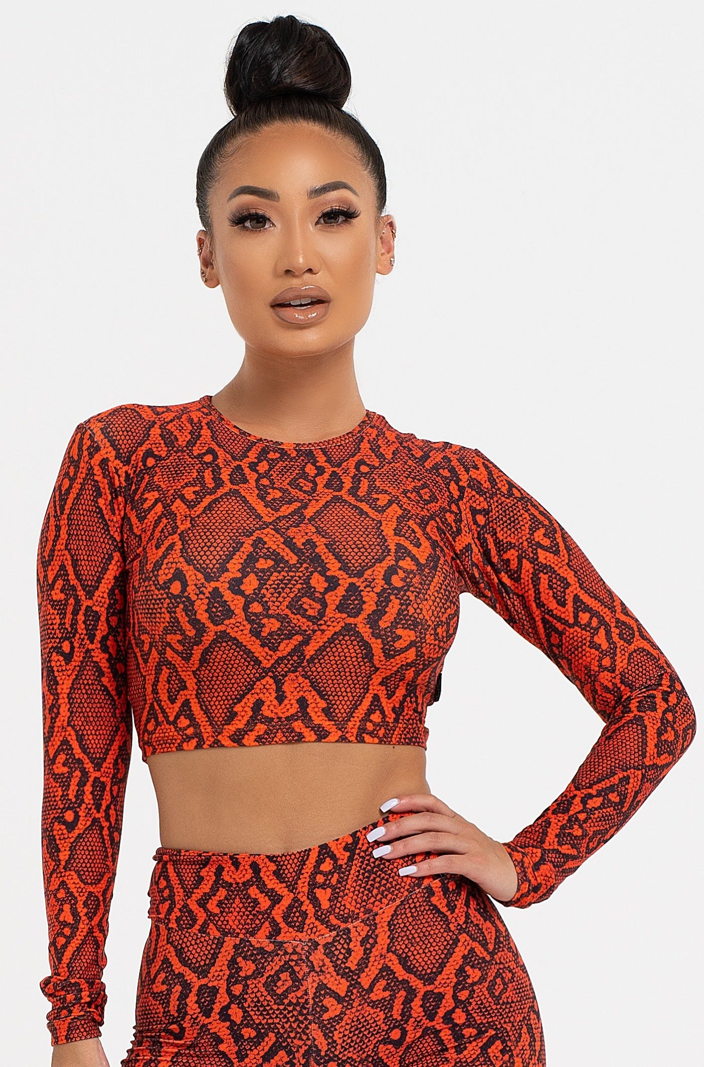 Venom Long Sleeve Crop Top