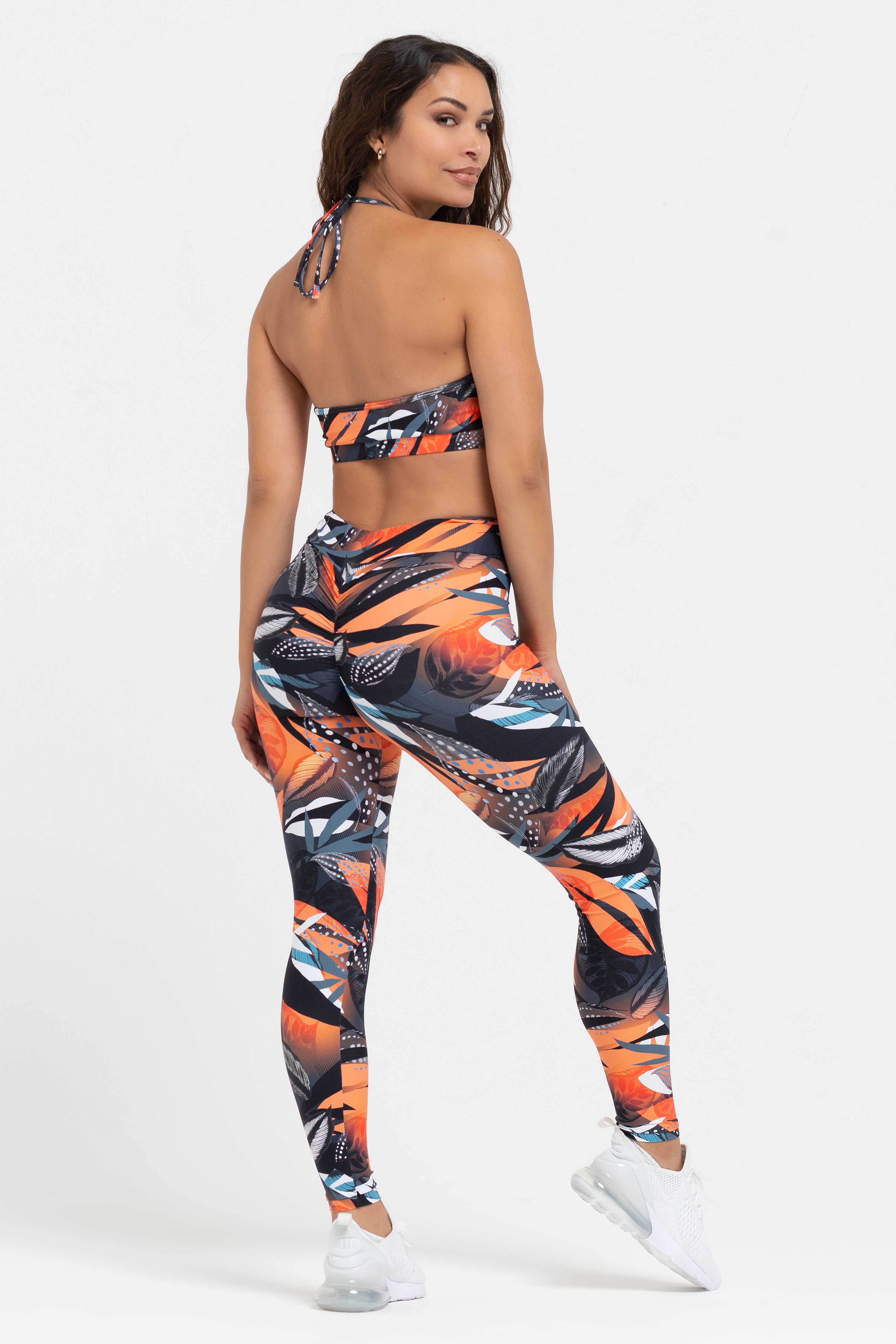 LiCi Fit Autumn Blaze Convertible Bra & Autumn Blaze High Waist Scrunch Leggings