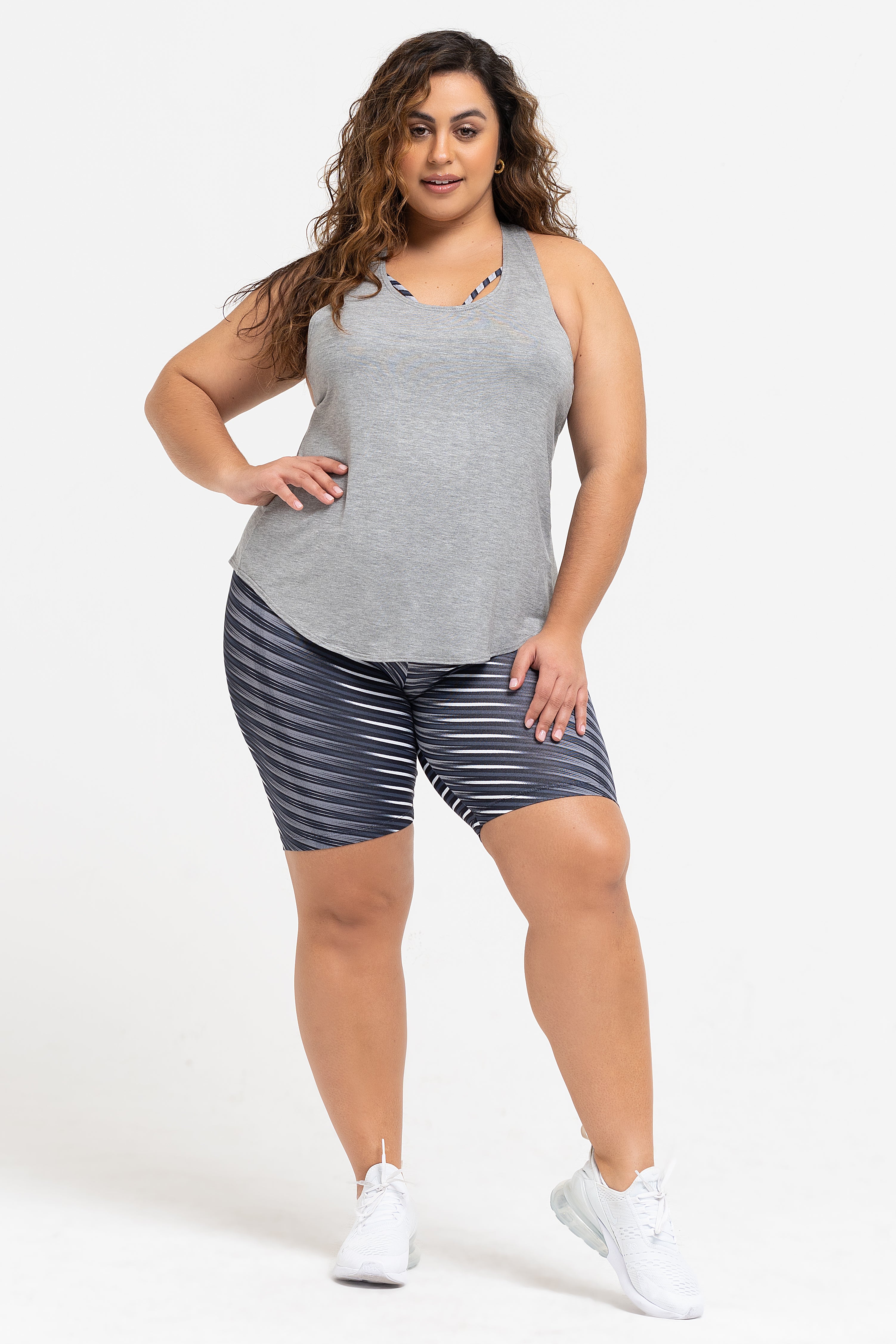 Grey Petal Back Tank Top