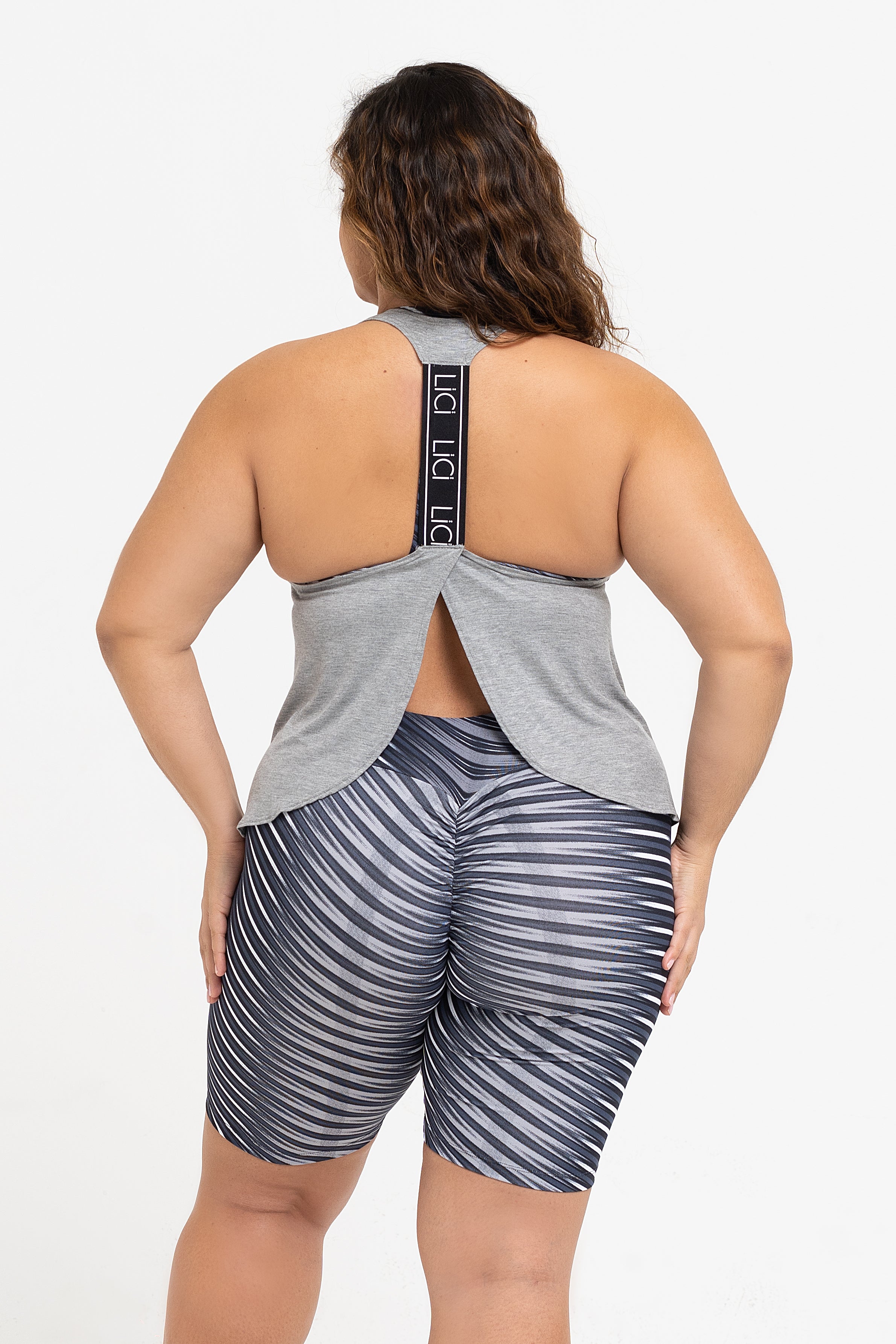 Grey Petal Back Tank Top