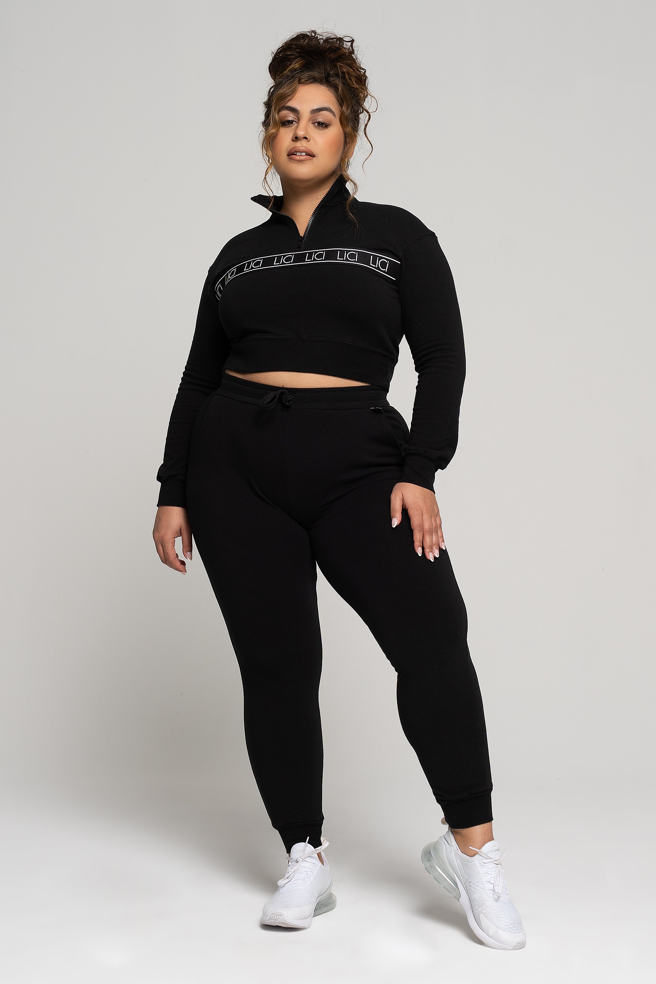 Black Fleece Quarter-Zip Sweatshirt