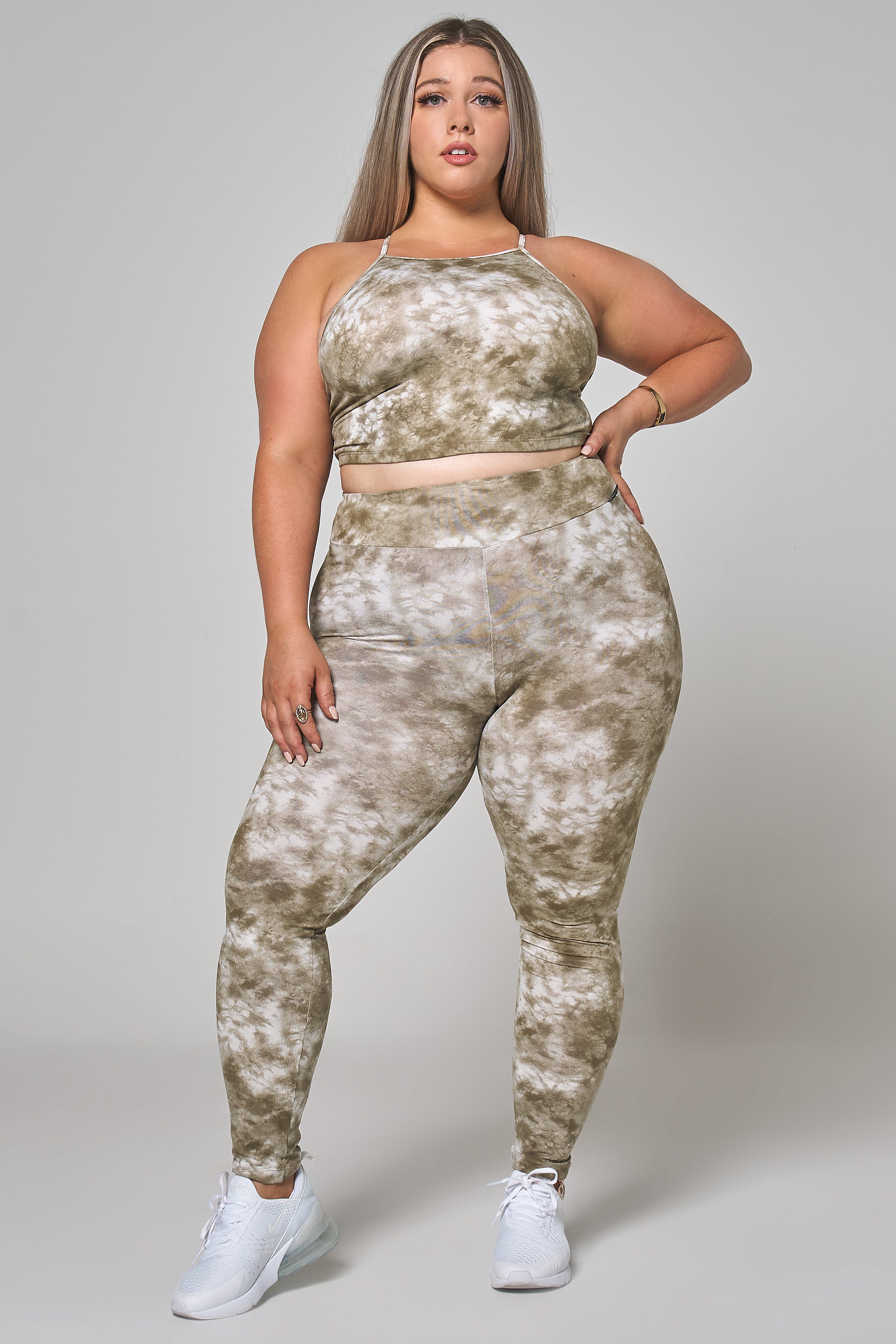 LiCi Fit Jaded Criss Cross Crop Top & Jaded High Waist Scrunch Leggings