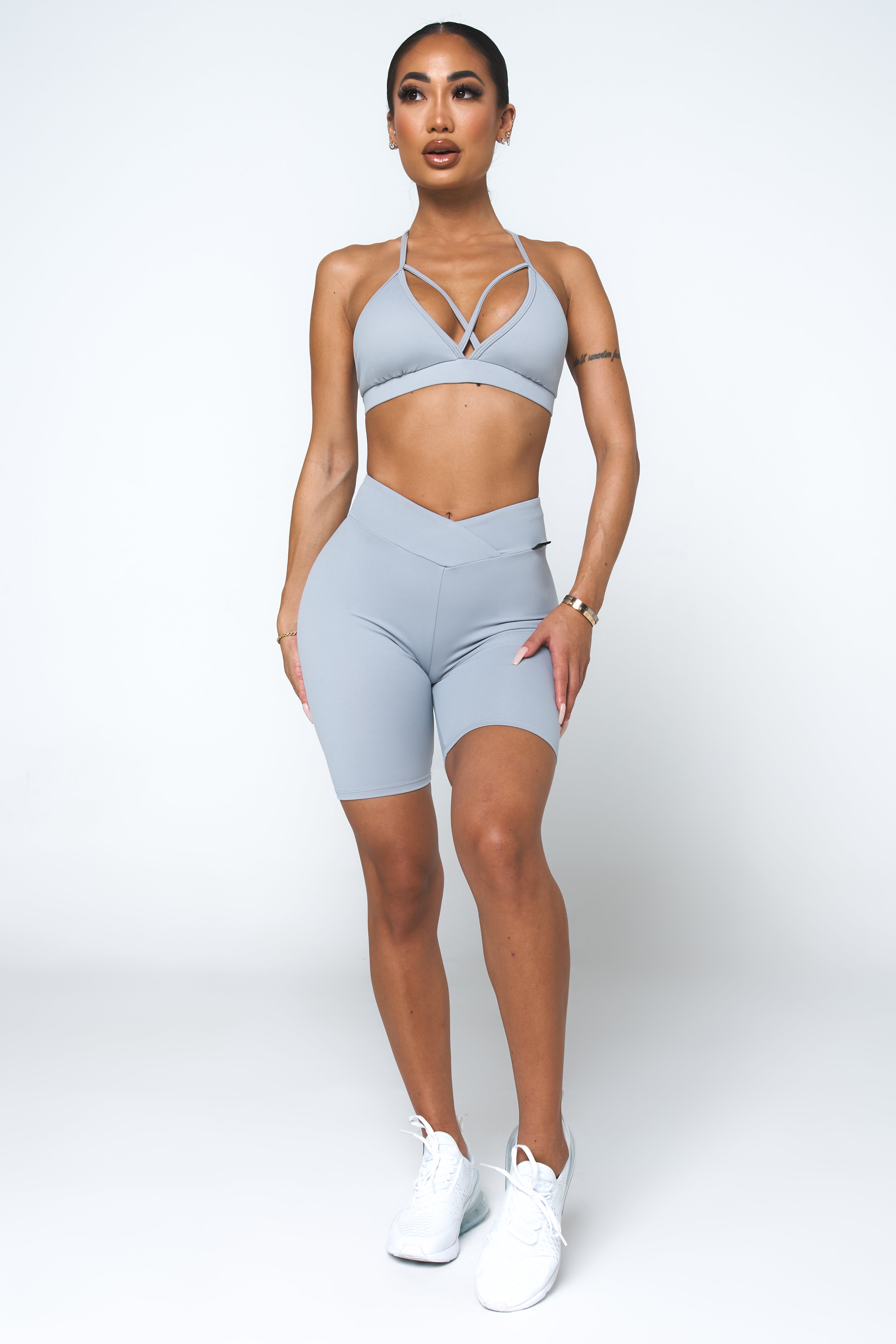 Iced V-Cut Scrunch Biker Short