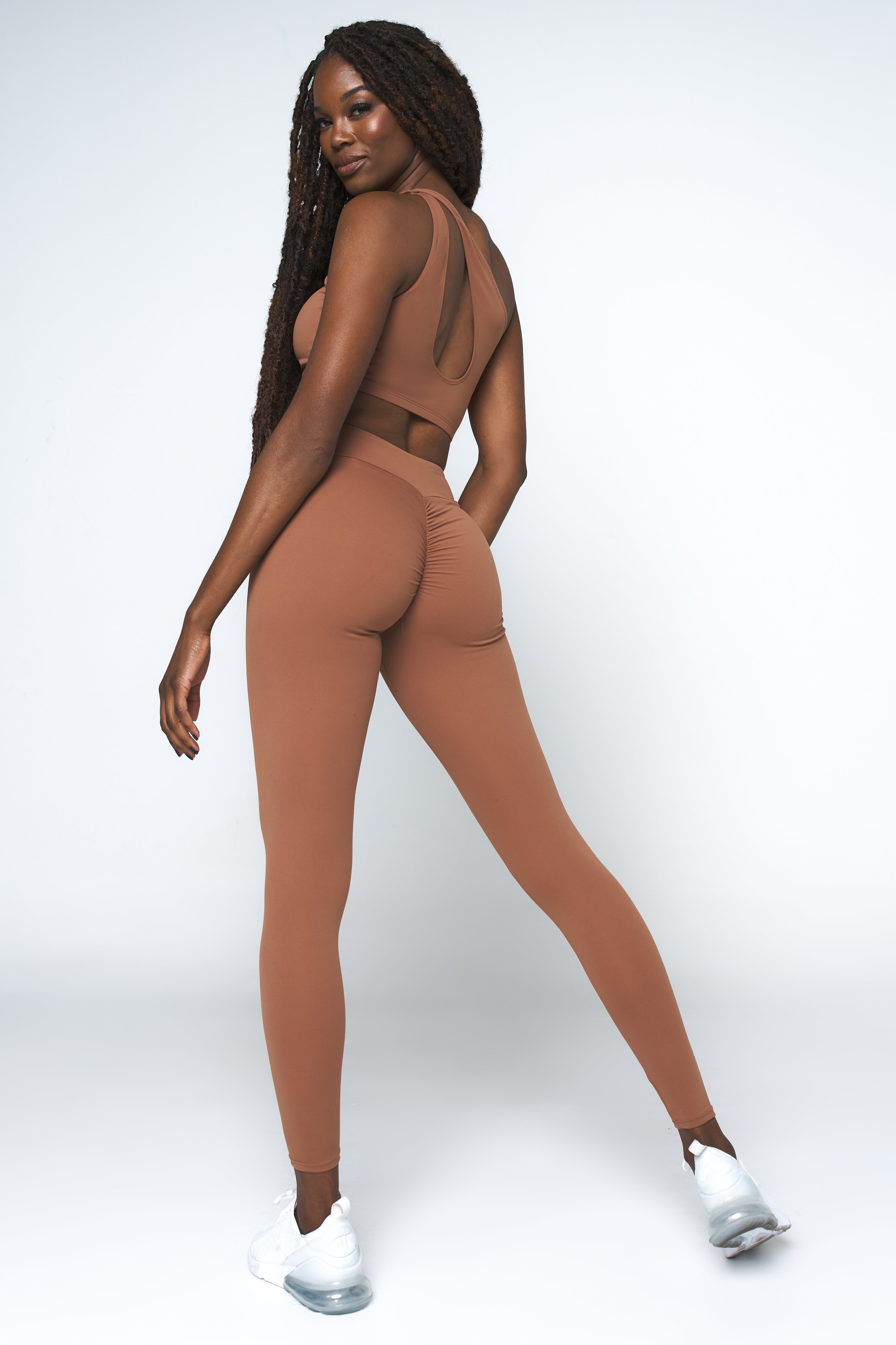 Mocha High Waist Scrunch Legging