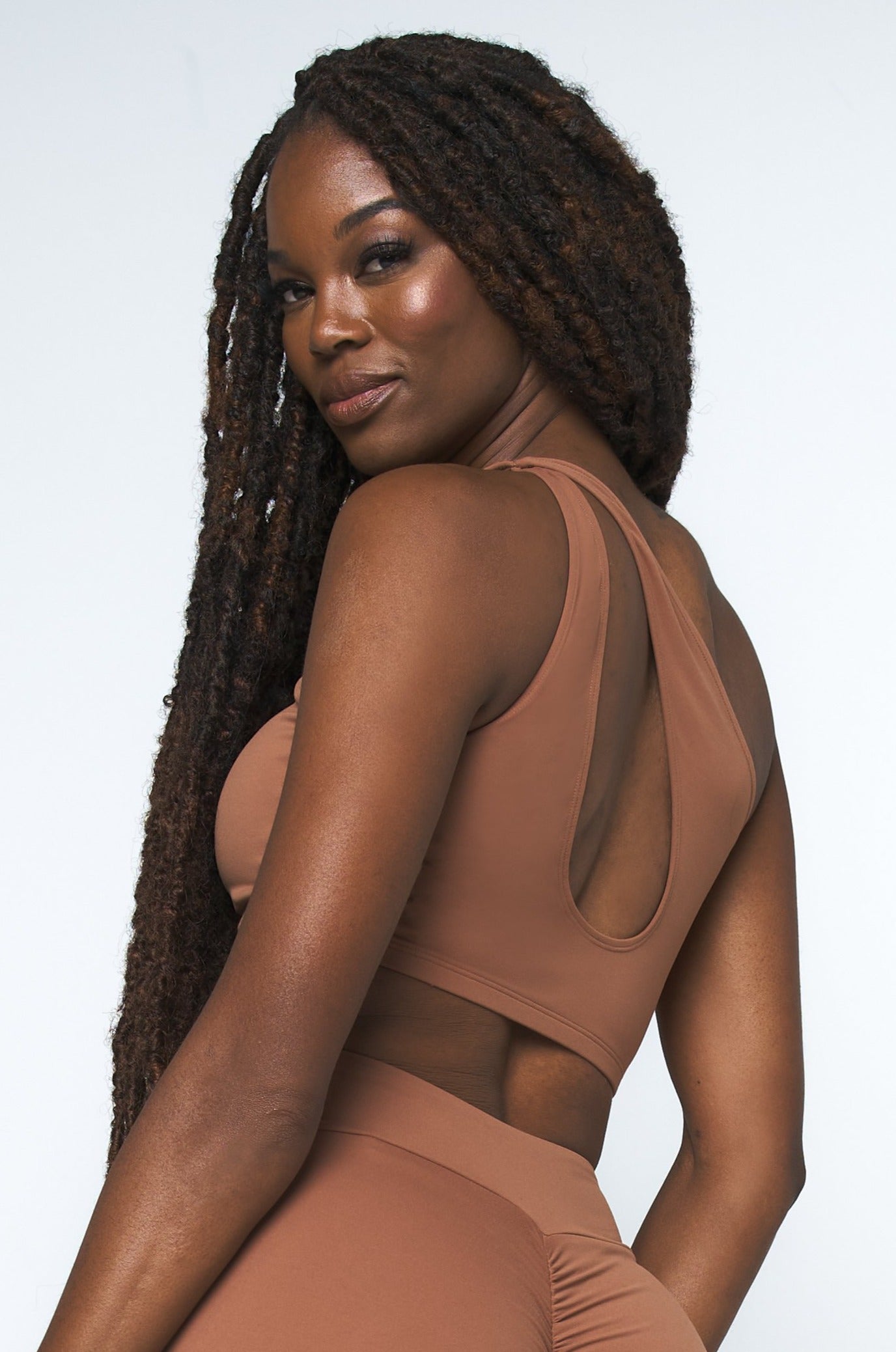 Mocha One Shoulder Bra