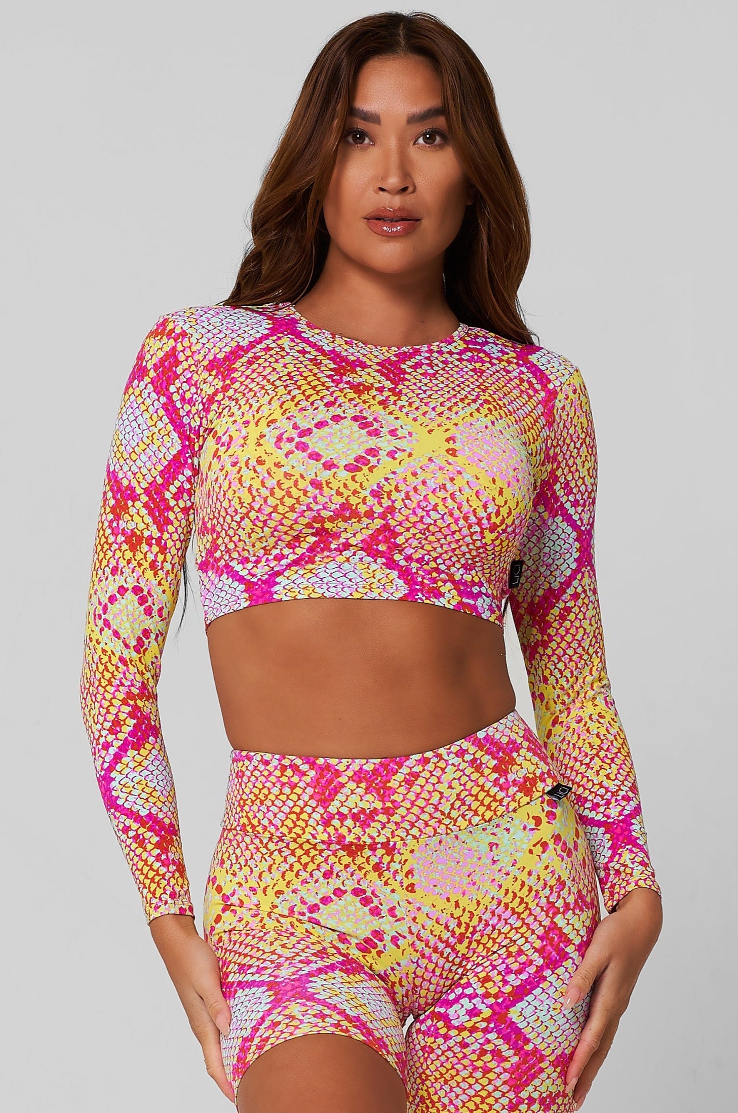 Pink Lemonade Long Sleeve Crop Top