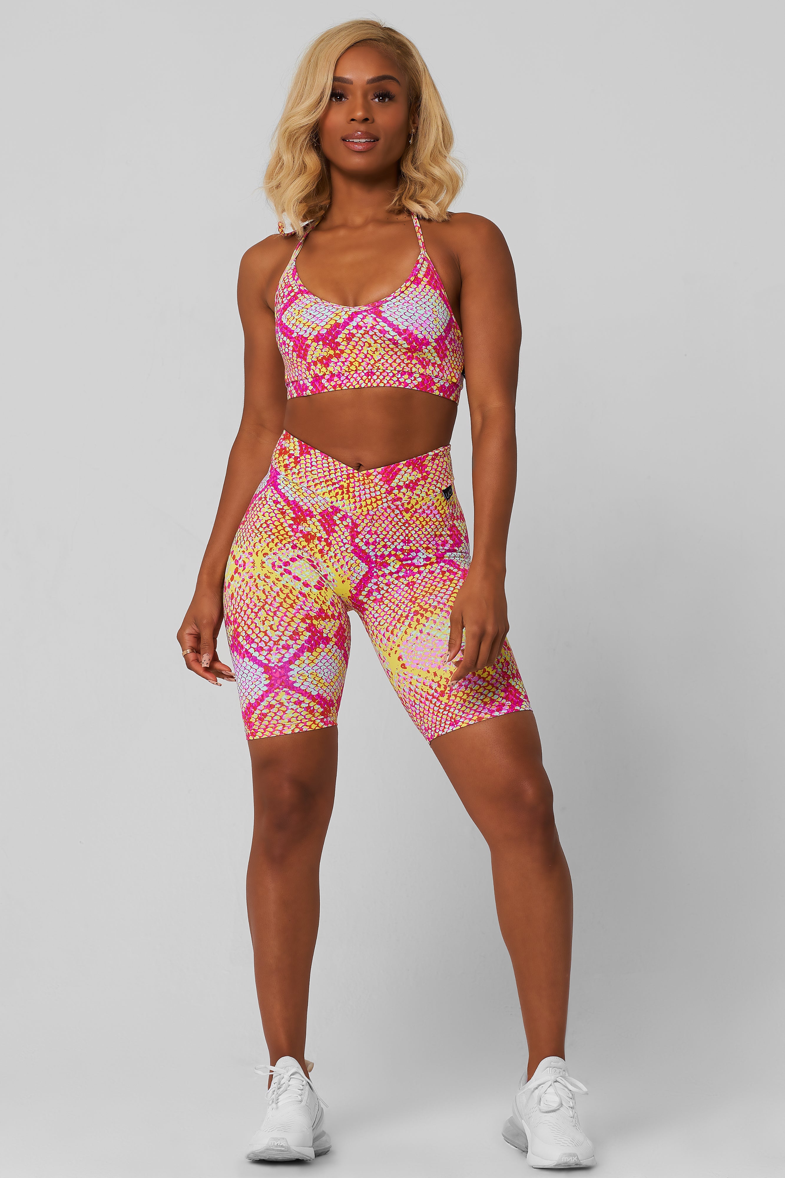 Pink Lemonade V-Cut Scrunch Biker Short