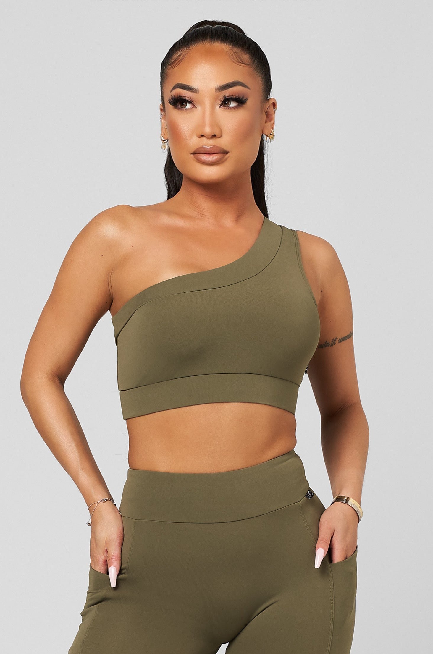 Sage Classic One Shoulder Bra