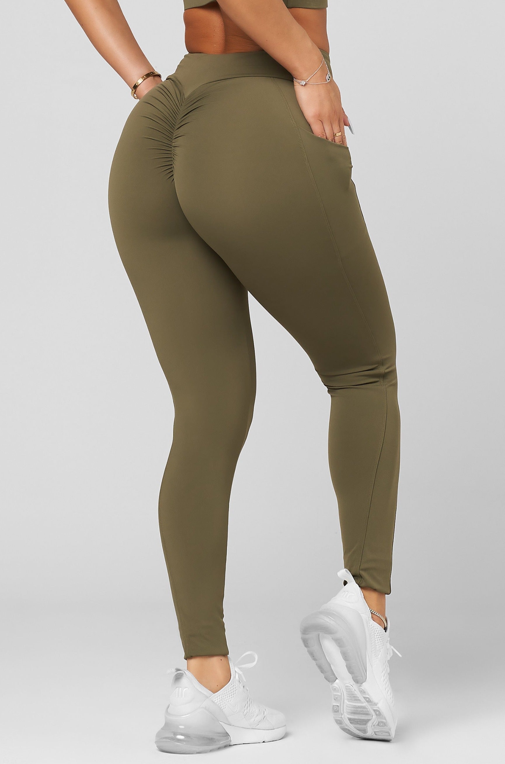 Sage High Waist Scrunch Legging