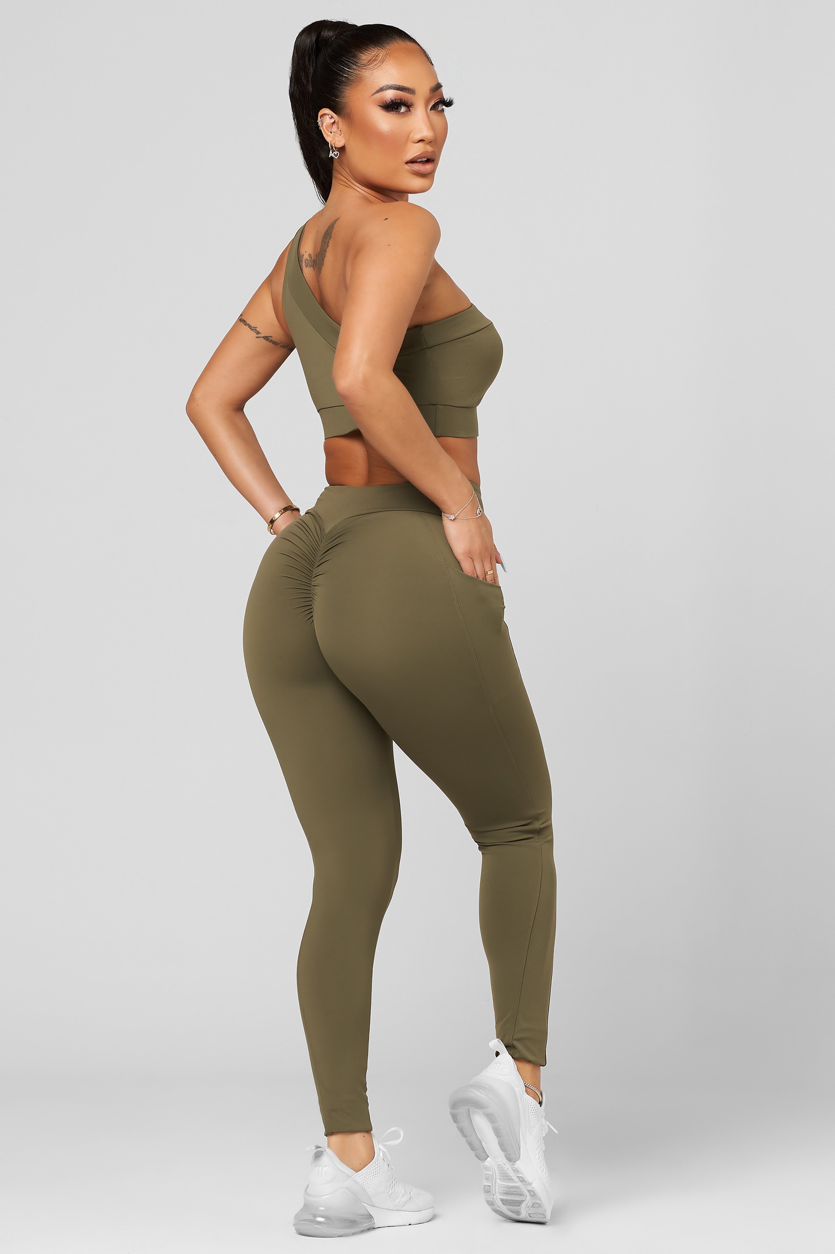 Sage High Waist Scrunch Legging