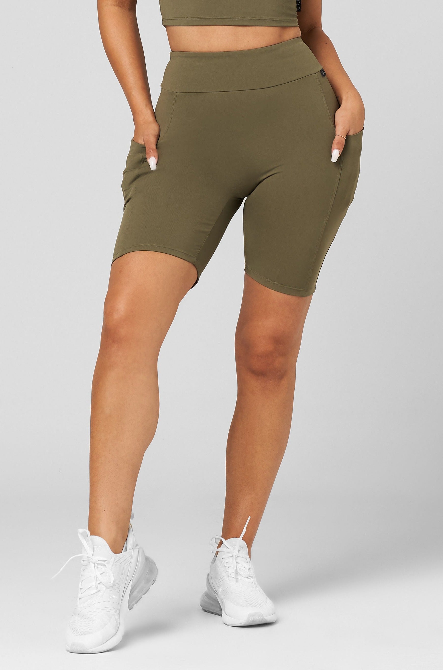 Sage High Waist Scrunch Biker Short