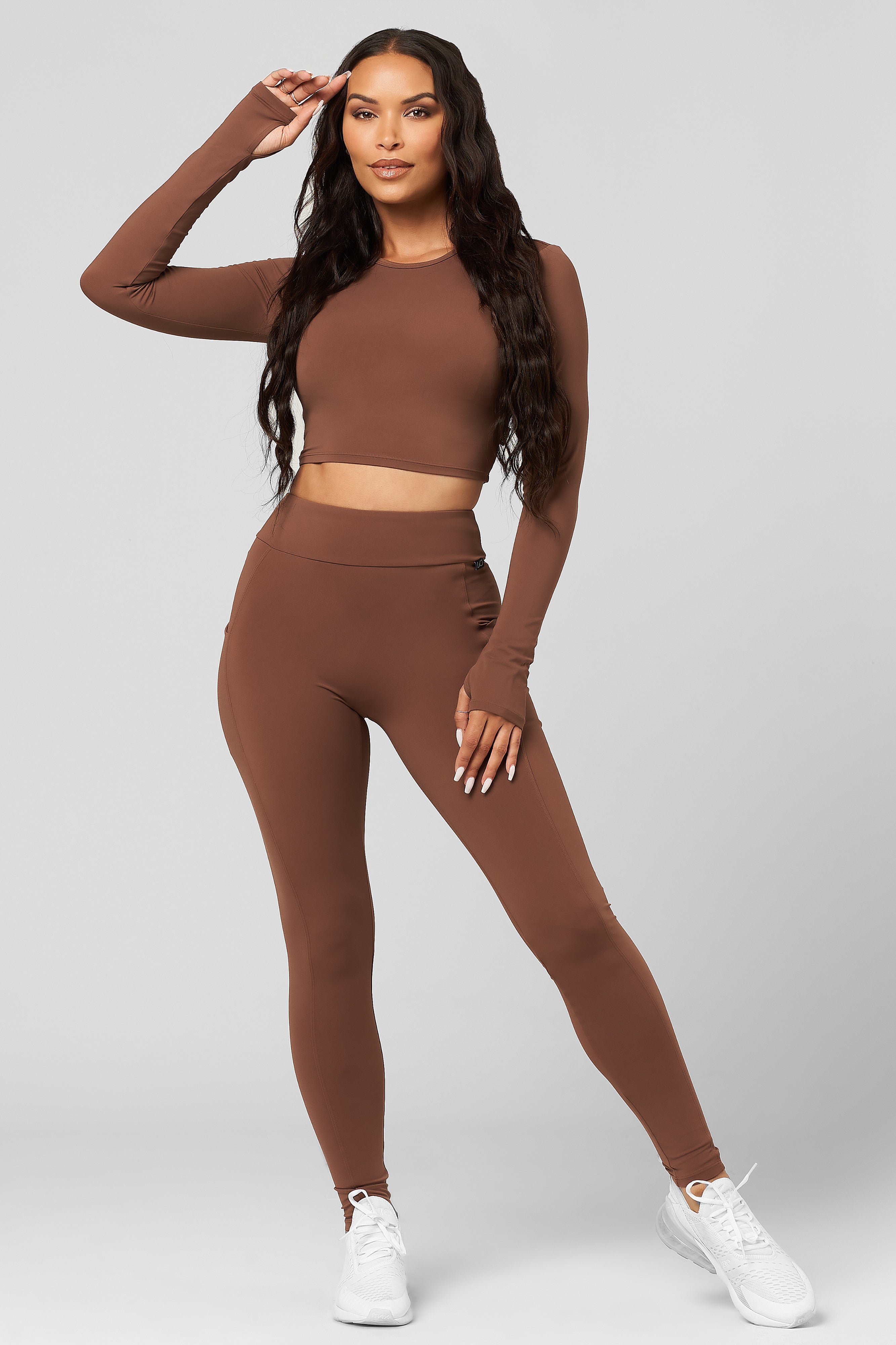 Cinnamon Long Sleeve Crop Top