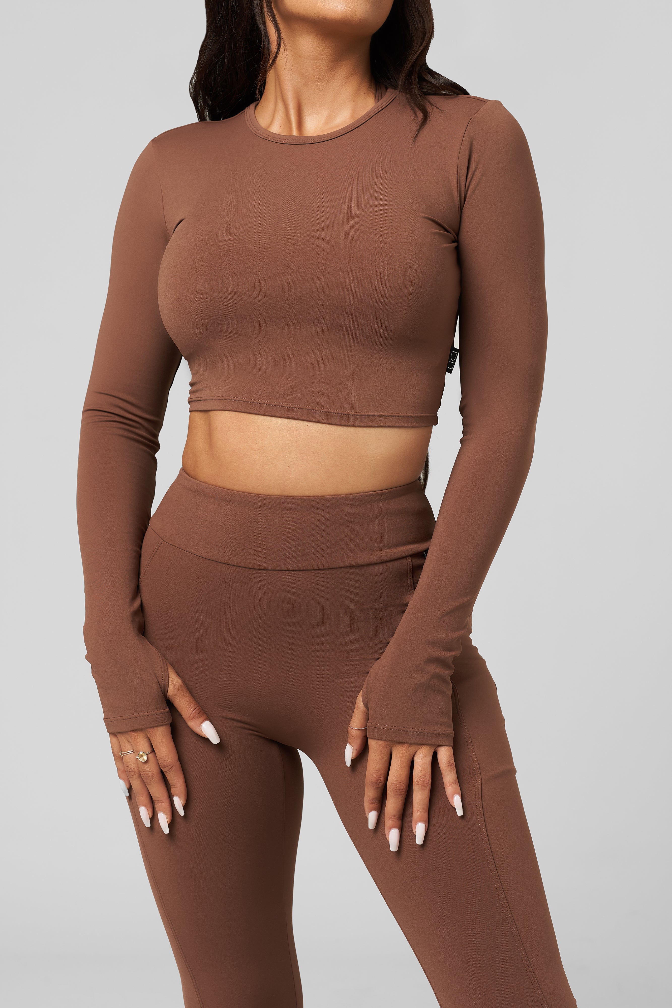 Cinnamon Long Sleeve Crop Top