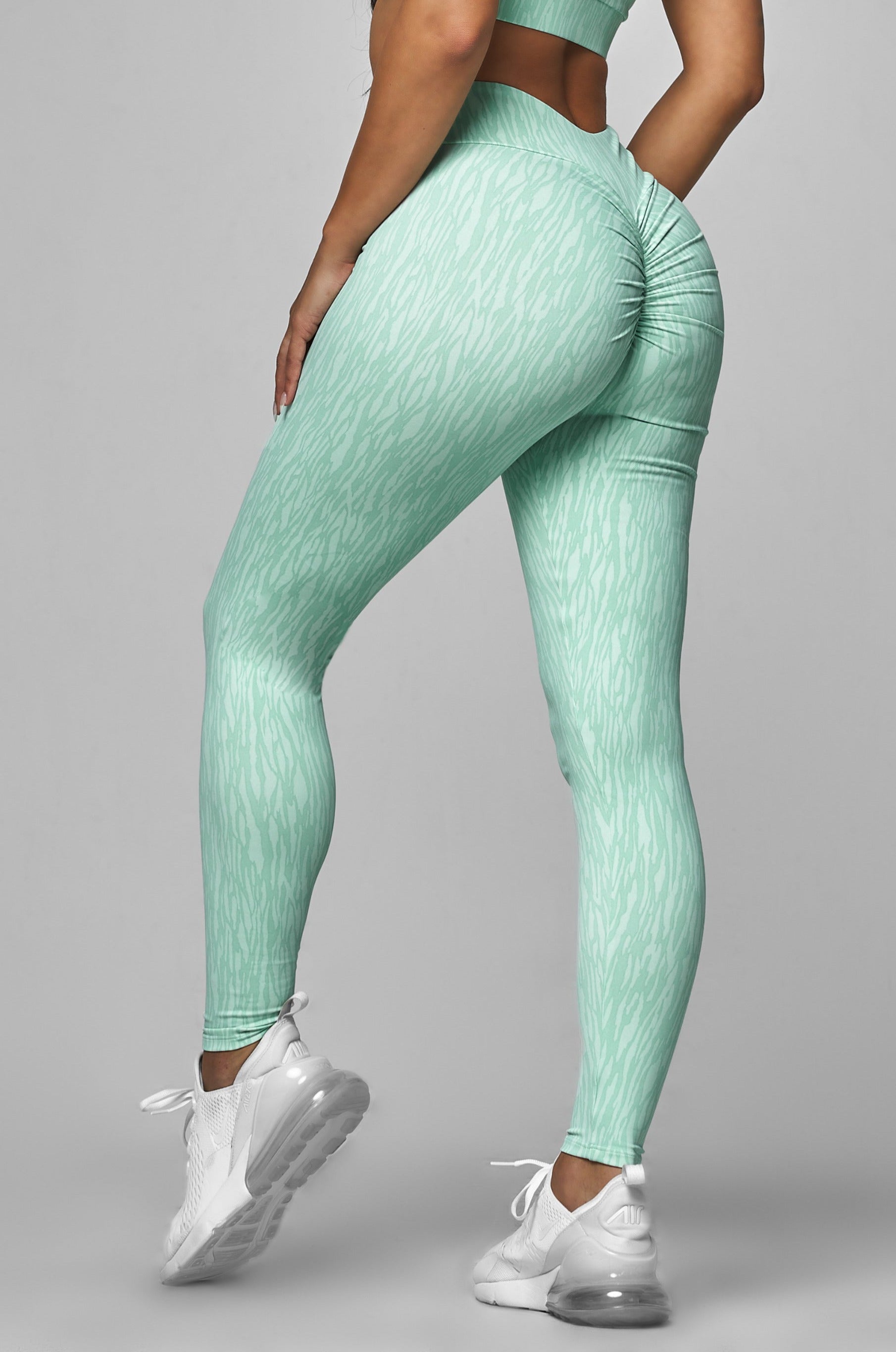 Mint Zebra High Waist Scrunch Legging