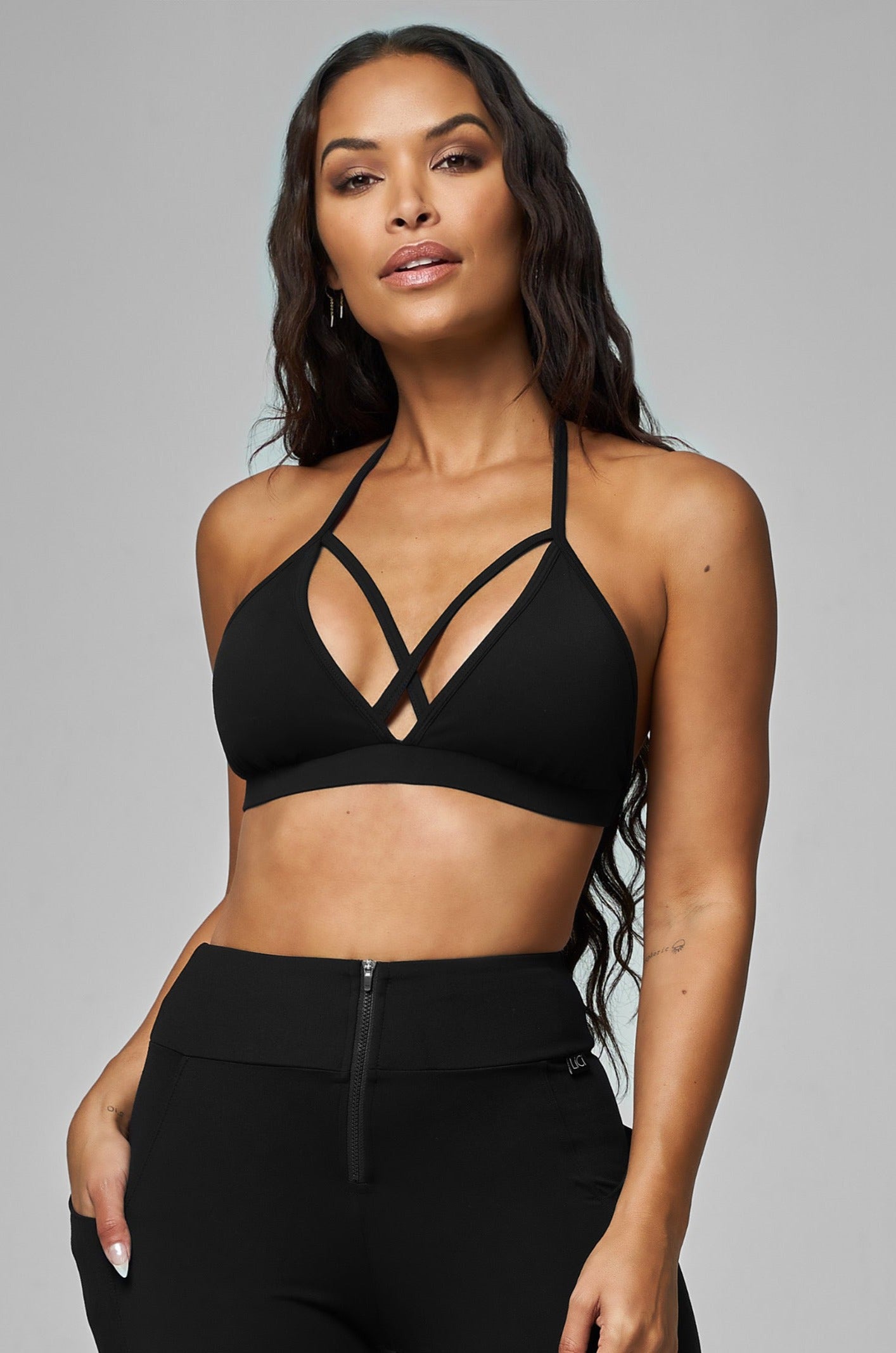 Black Strappy Bra