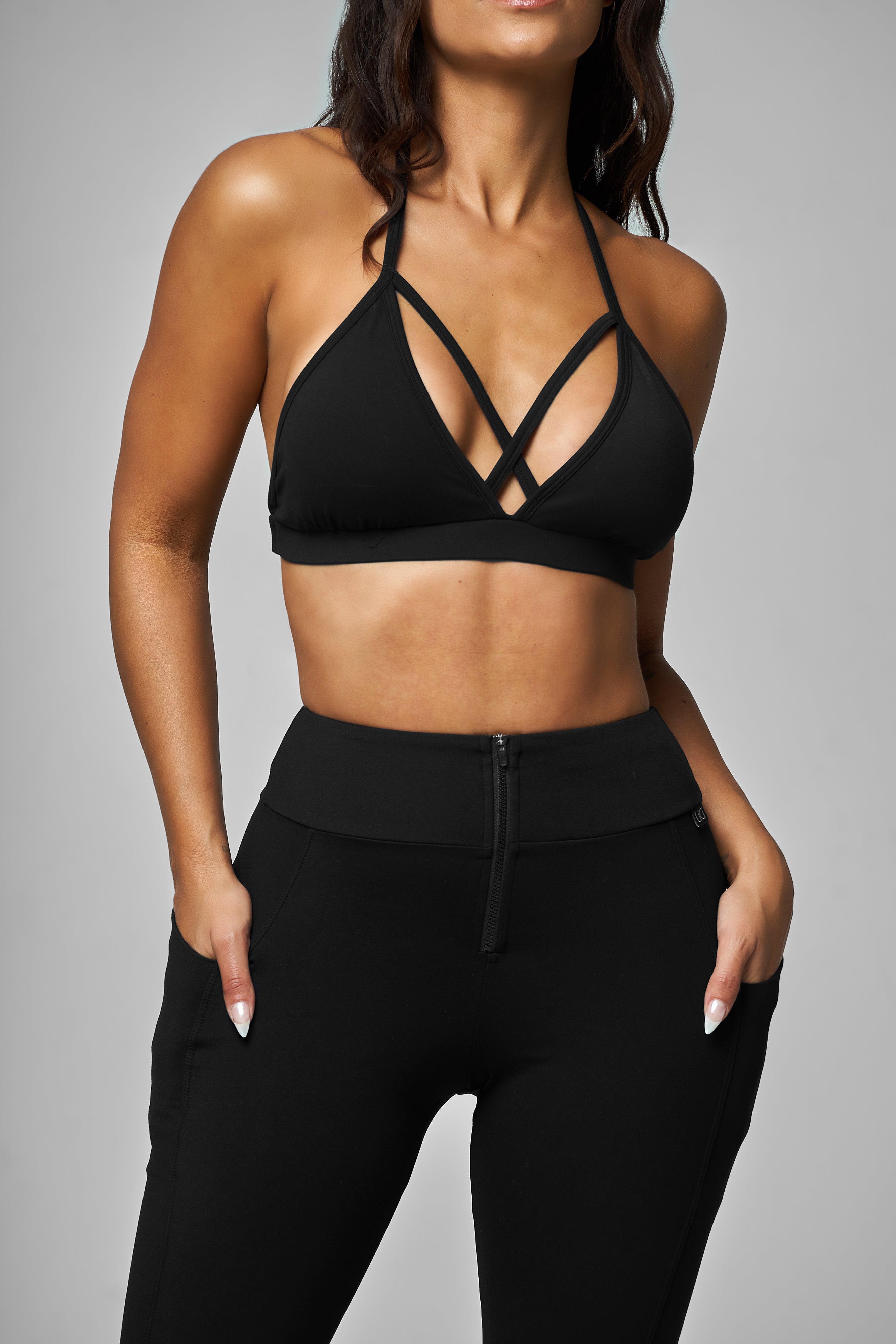 Black Strappy Bra