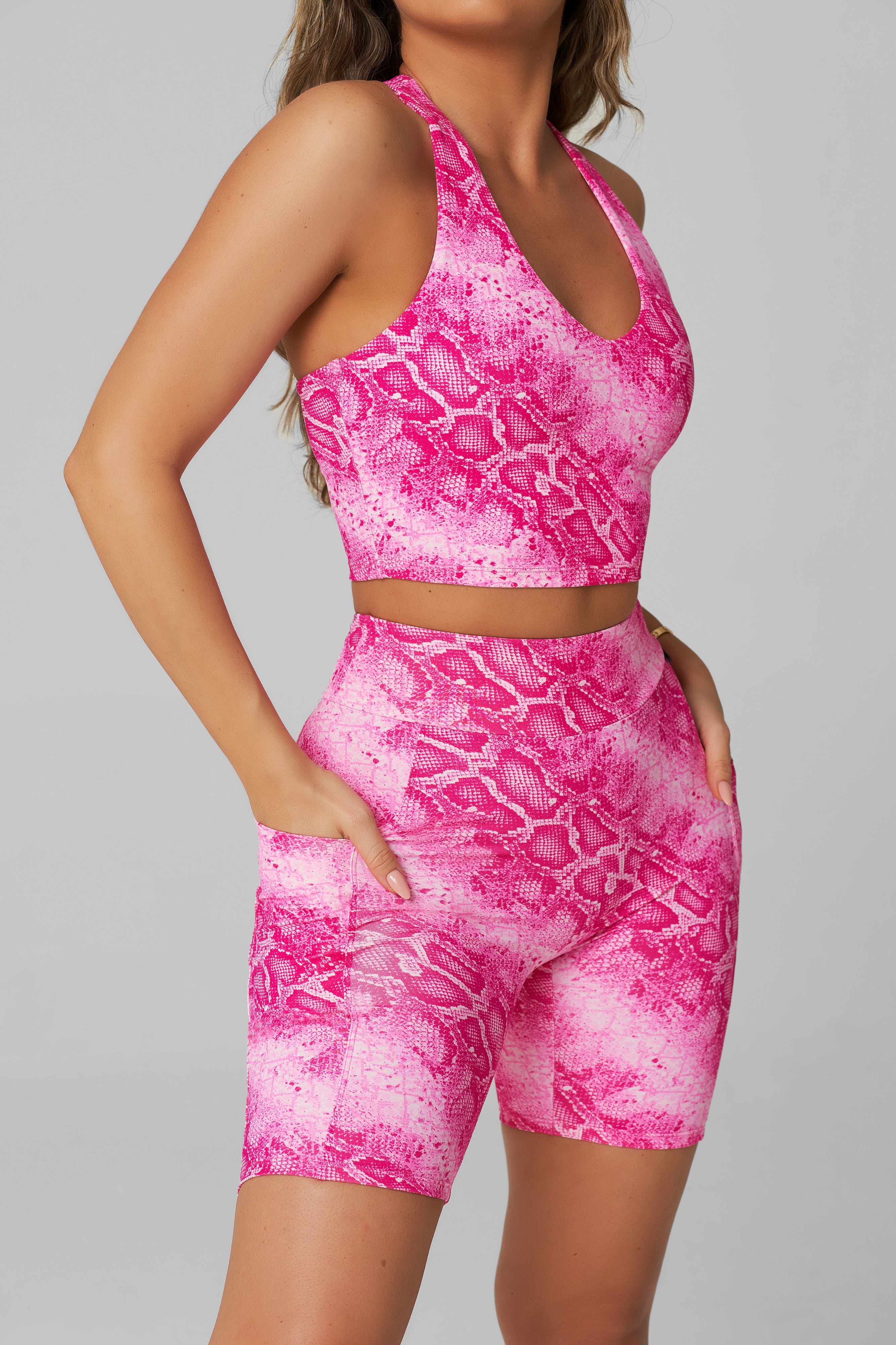 Love Bite Built-In V-Tank Crop Top