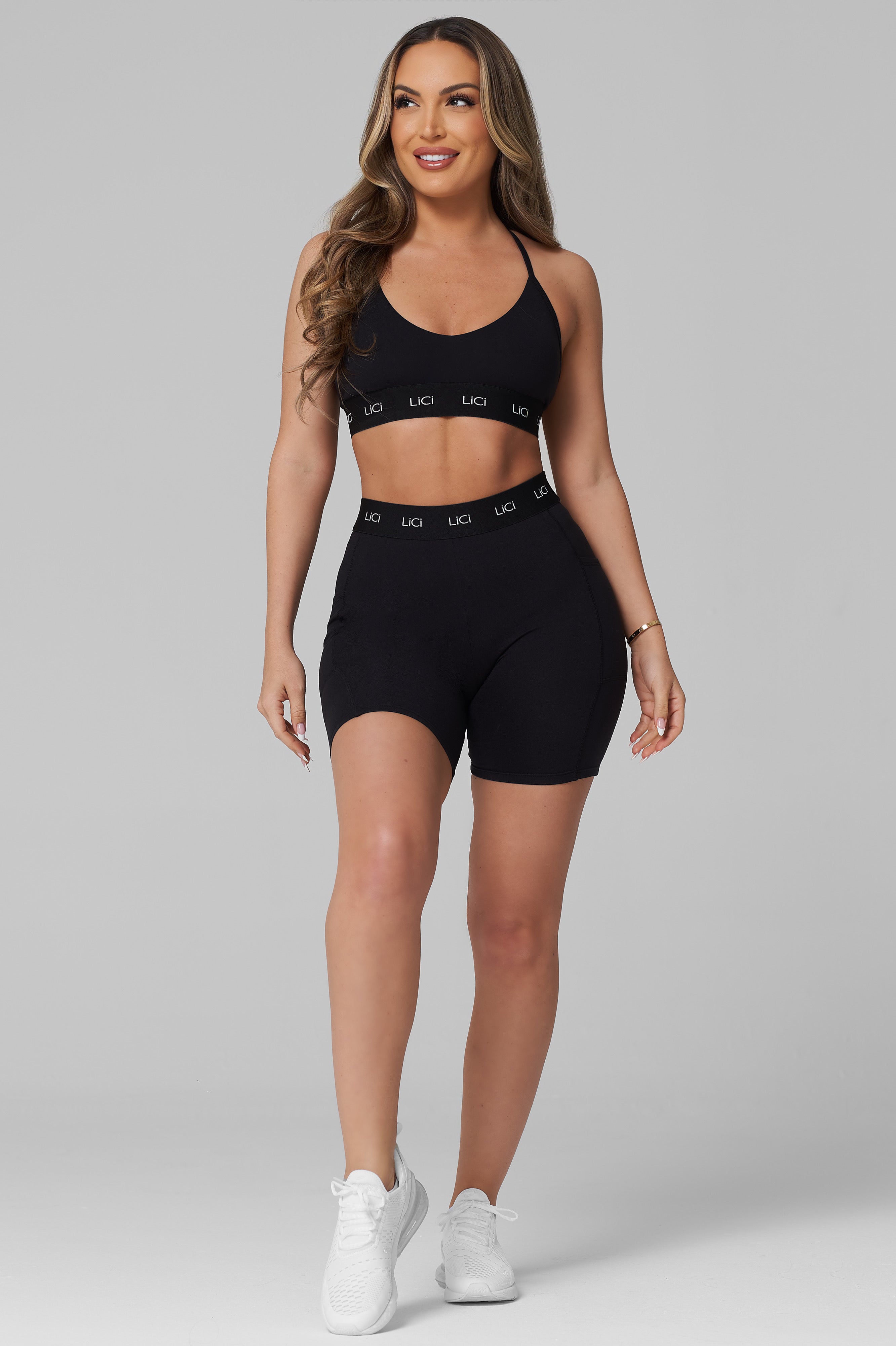 Black Cozy Sport Biker Short