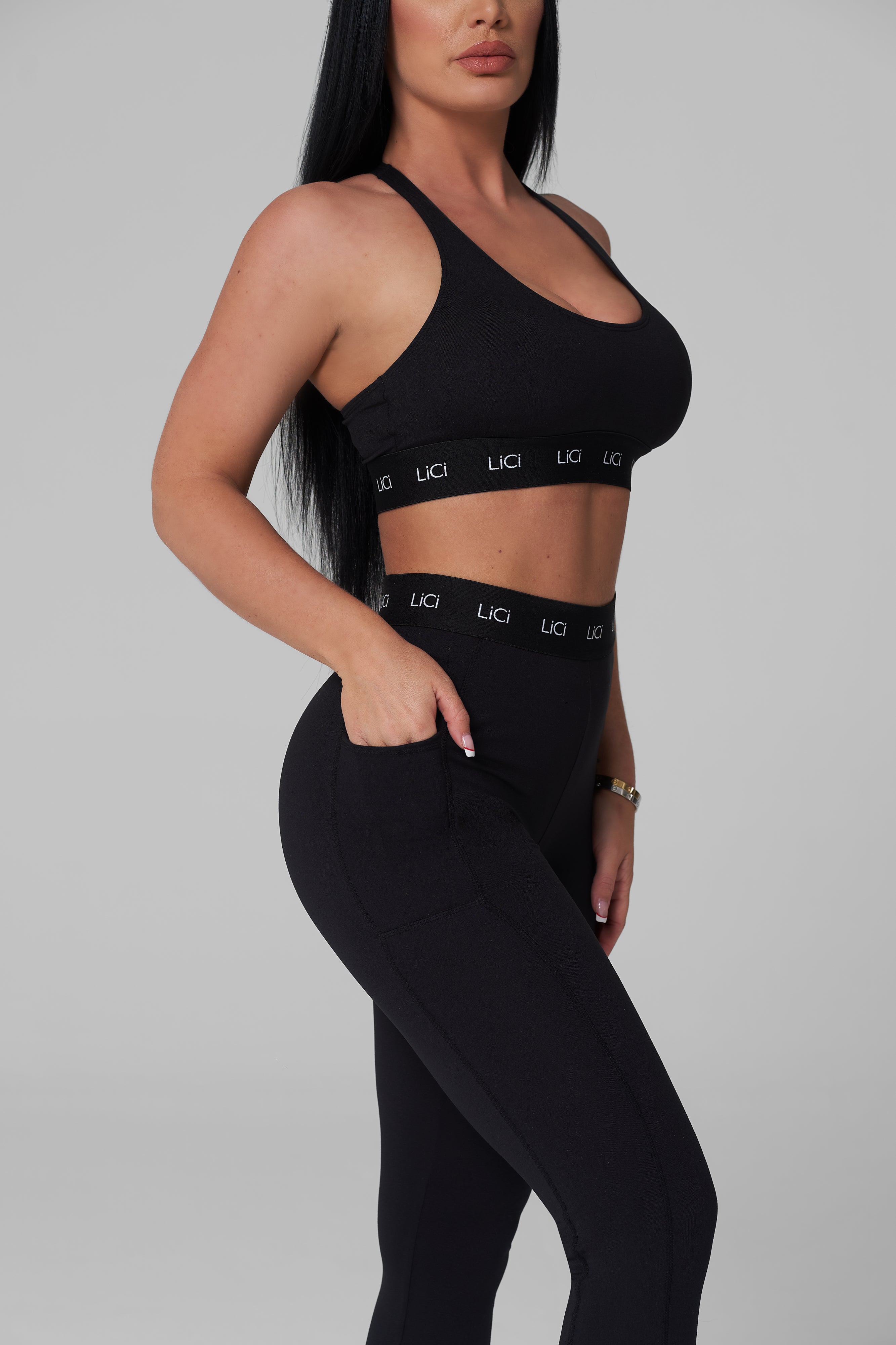 Black Cozy Sport Bra