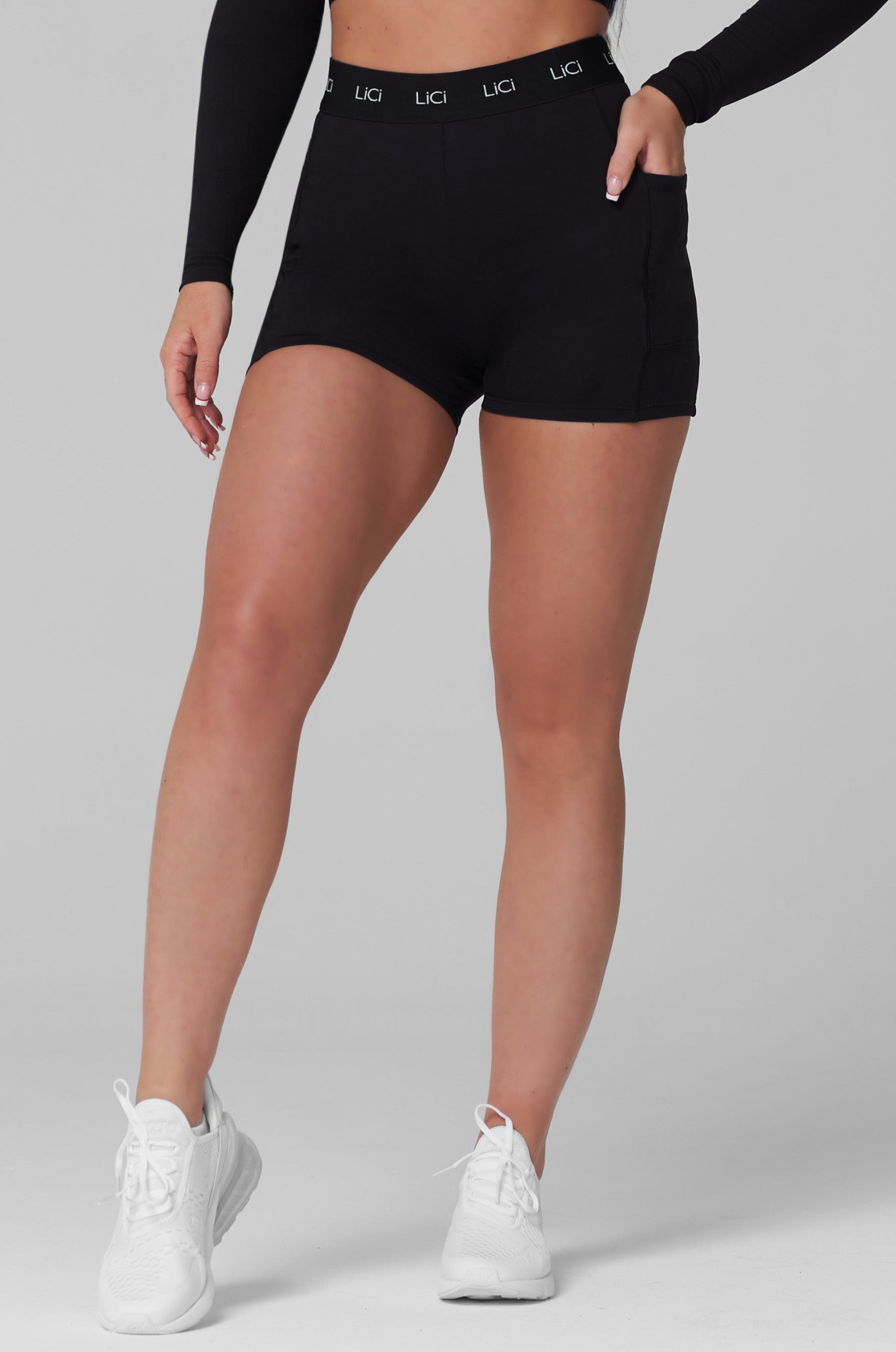 Black Cozy Sport Boy Short